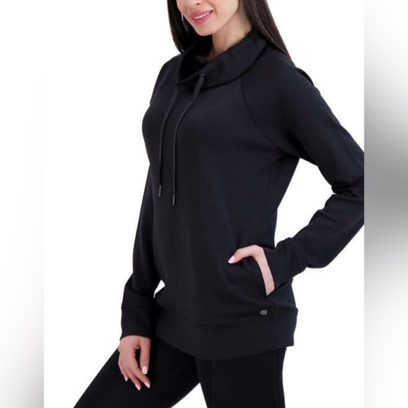 GAIAM Pullover Funnel Neck Black Long Sleeve Sweater Women’s - Picture 10 of 11